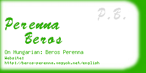 perenna beros business card